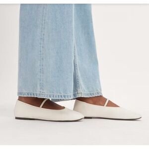 EVERLANE THE DAY MARY JANE Napa Leather‎ Canvas Women's 11 Square Toe